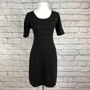 Calvin Klein Black Ribbed Bandage Dress